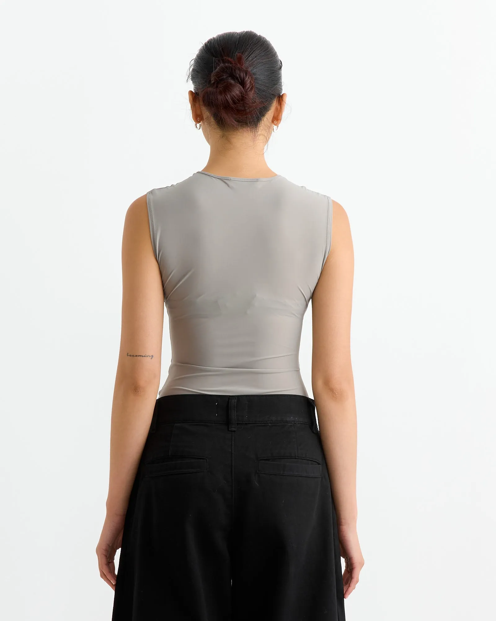 Aura Sleeveless Bodysuit in Aluminum sold by Mohawk General Store product image thumbnail 4
