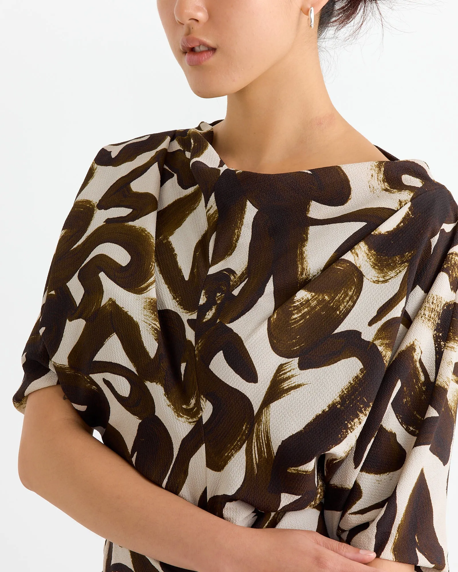 Draped Dress in Brown sold by Mohawk General Store product image thumbnail 2