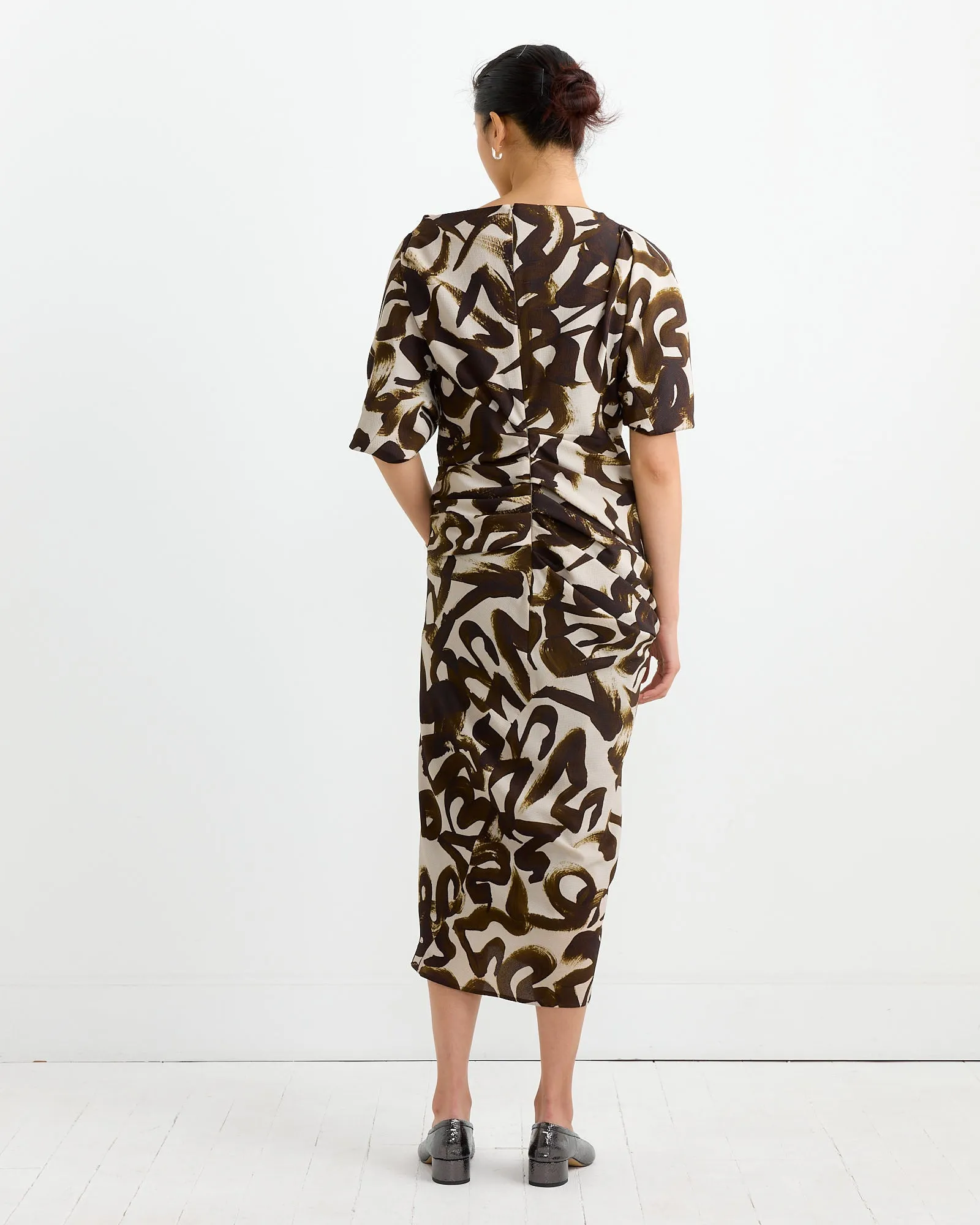 Draped Dress in Brown sold by Mohawk General Store product image thumbnail 4