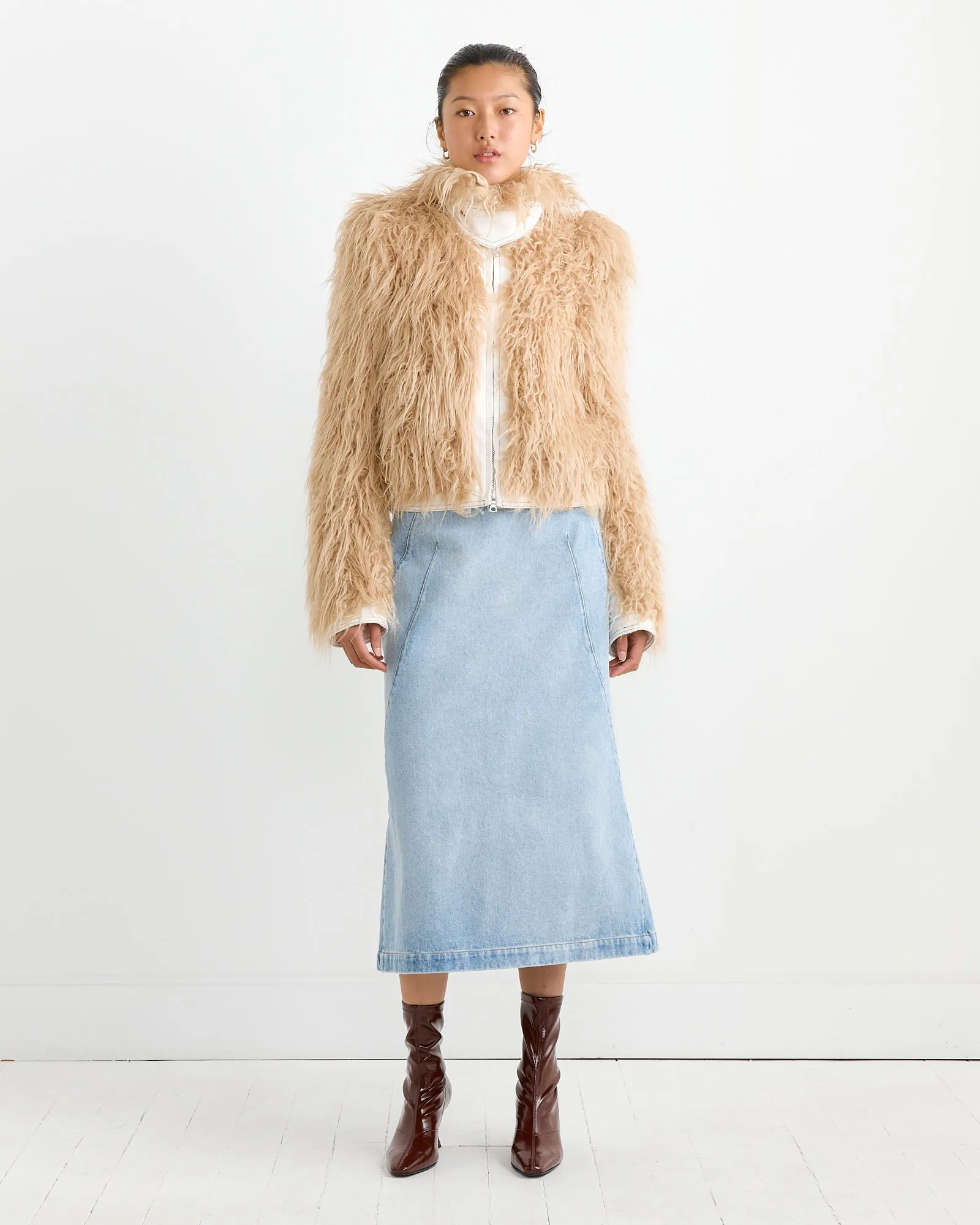 Denim Midi skirt in Light Blue sold by Mohawk General Store product image thumbnail 2