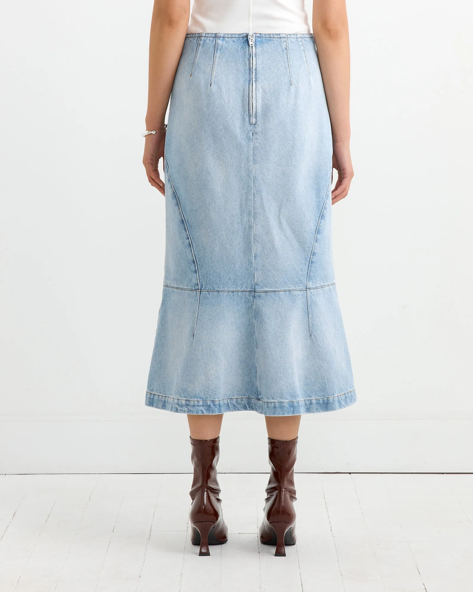 Denim Midi skirt in Light Blue sold by Mohawk General Store product image thumbnail 4