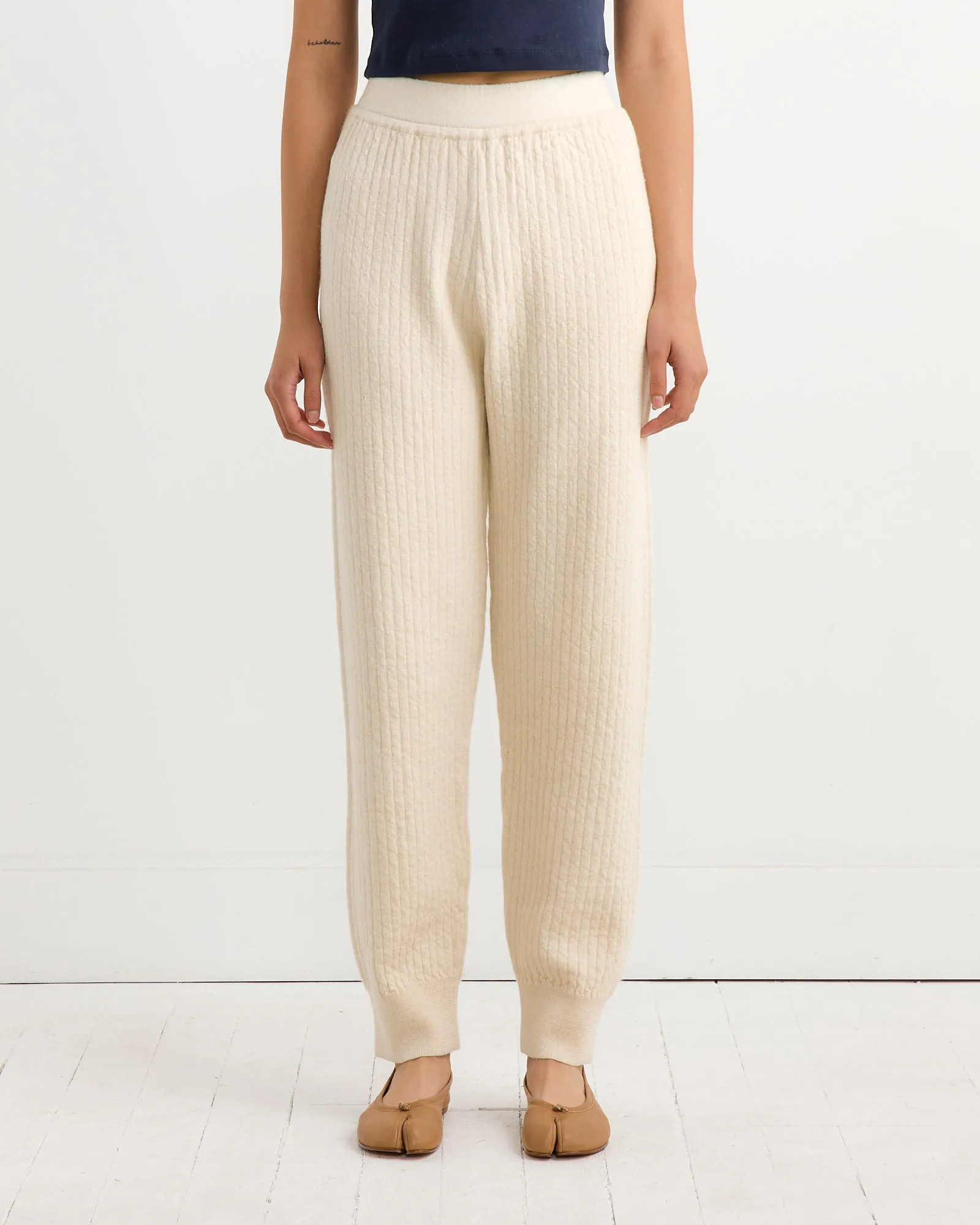 Line Quilt Pant in Raw White sold by Mohawk General Store