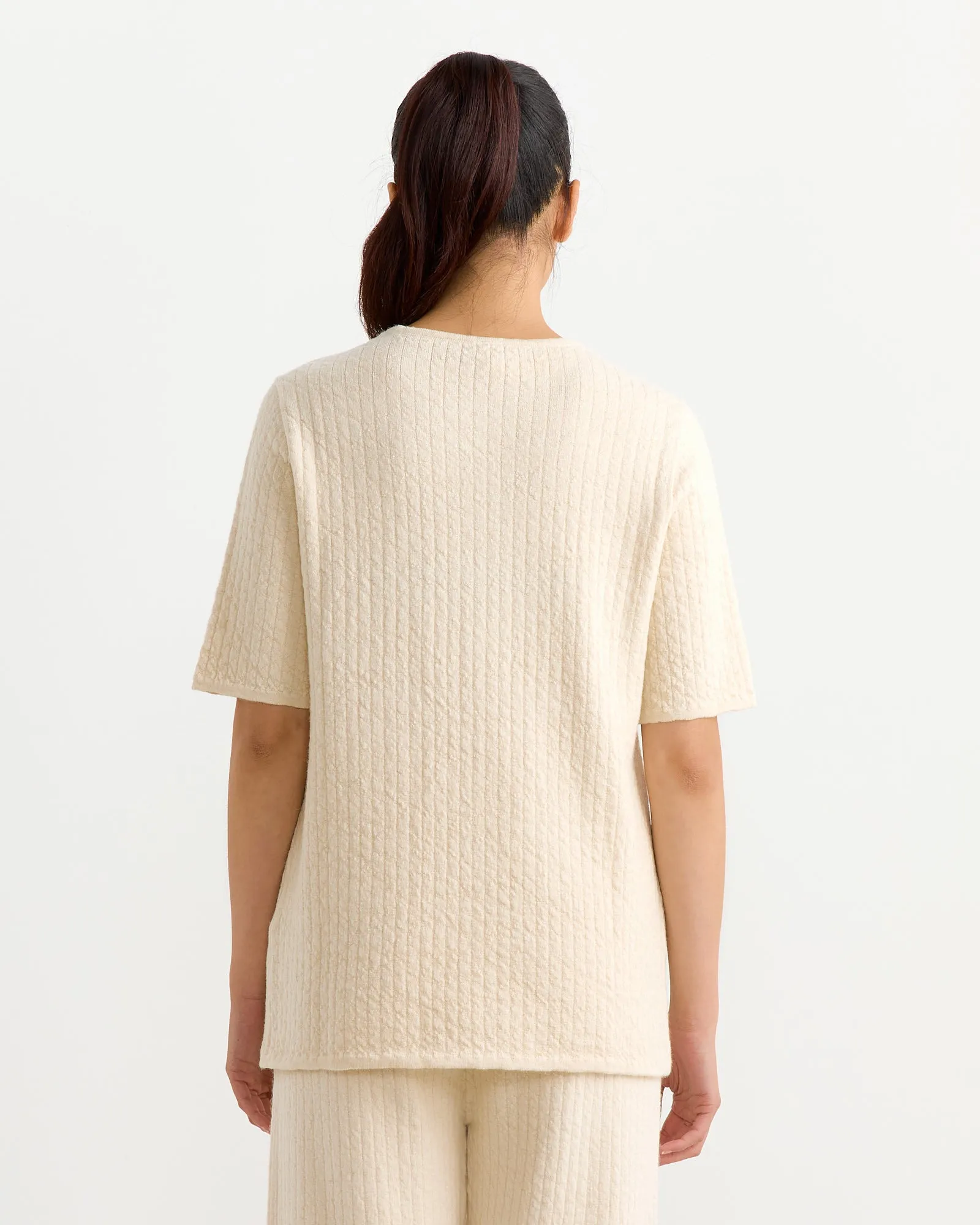 Line Quilt Tee in Raw White sold by Mohawk General Store product image thumbnail 4