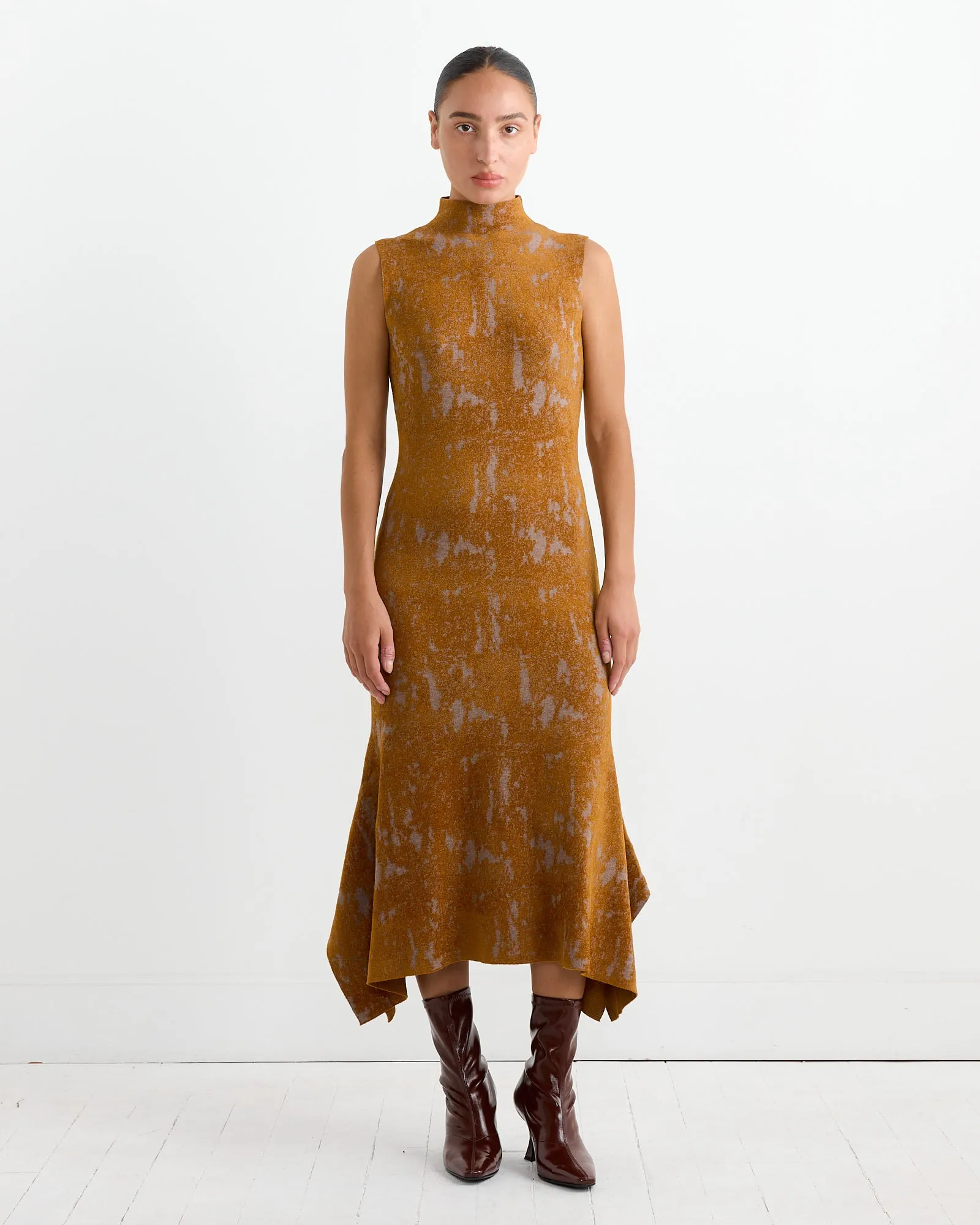 Pauliina Dress in Old Gold sold by Mohawk General Store