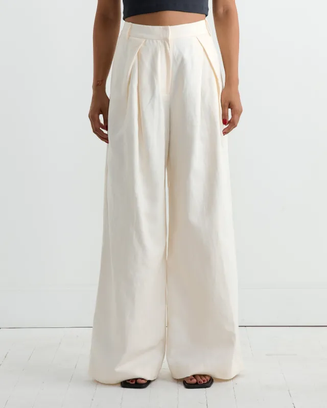 Minimal Fold Trouser in Ivory sold by Mohawk General Store