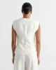 Minimal Tailored Vest in Ivory sold by Mohawk General Store
