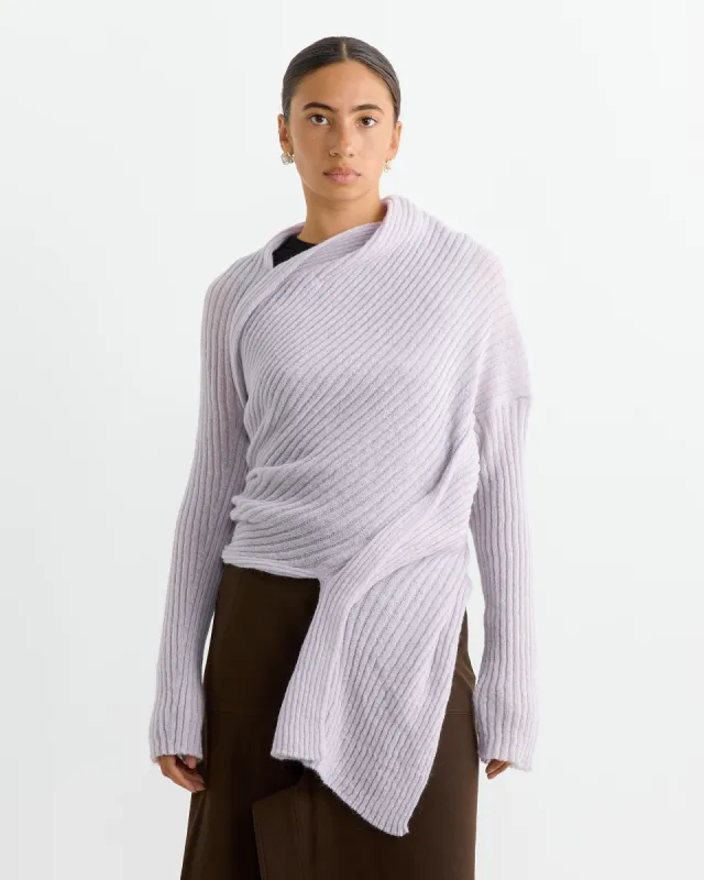 Asymmetrical Sweater in Lilac sold by Mohawk General Store