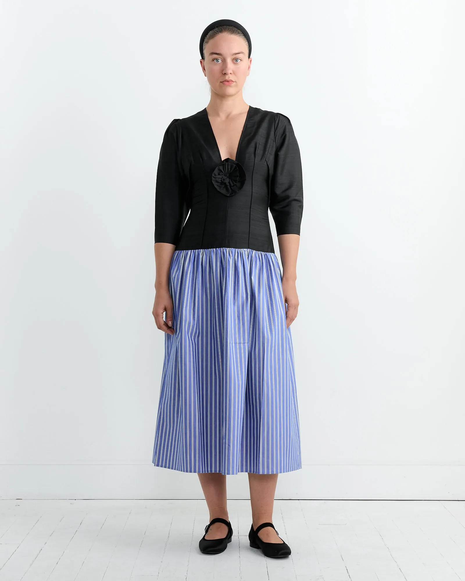 Fleur Dress in Cobalt Stripe sold by Mohawk General Store