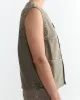 Sleeveless Gilet in Snow Olive sold by Mohawk General Store