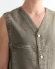 Sleeveless Gilet in Snow Olive sold by Mohawk General Store