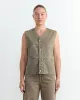 Sleeveless Gilet in Snow Olive sold by Mohawk General Store