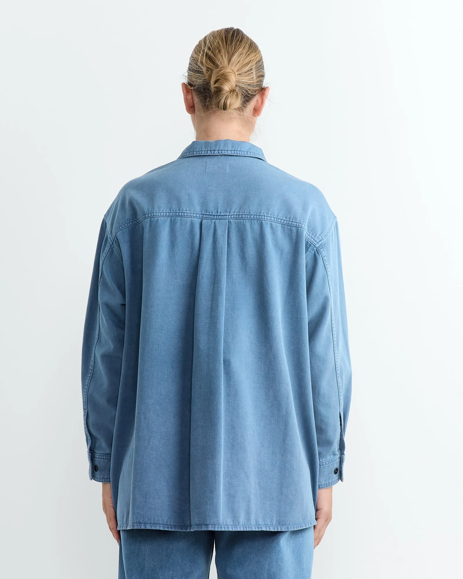 Twisted Denim Shirt in Snow Blue sold by Mohawk General Store product image thumbnail 5
