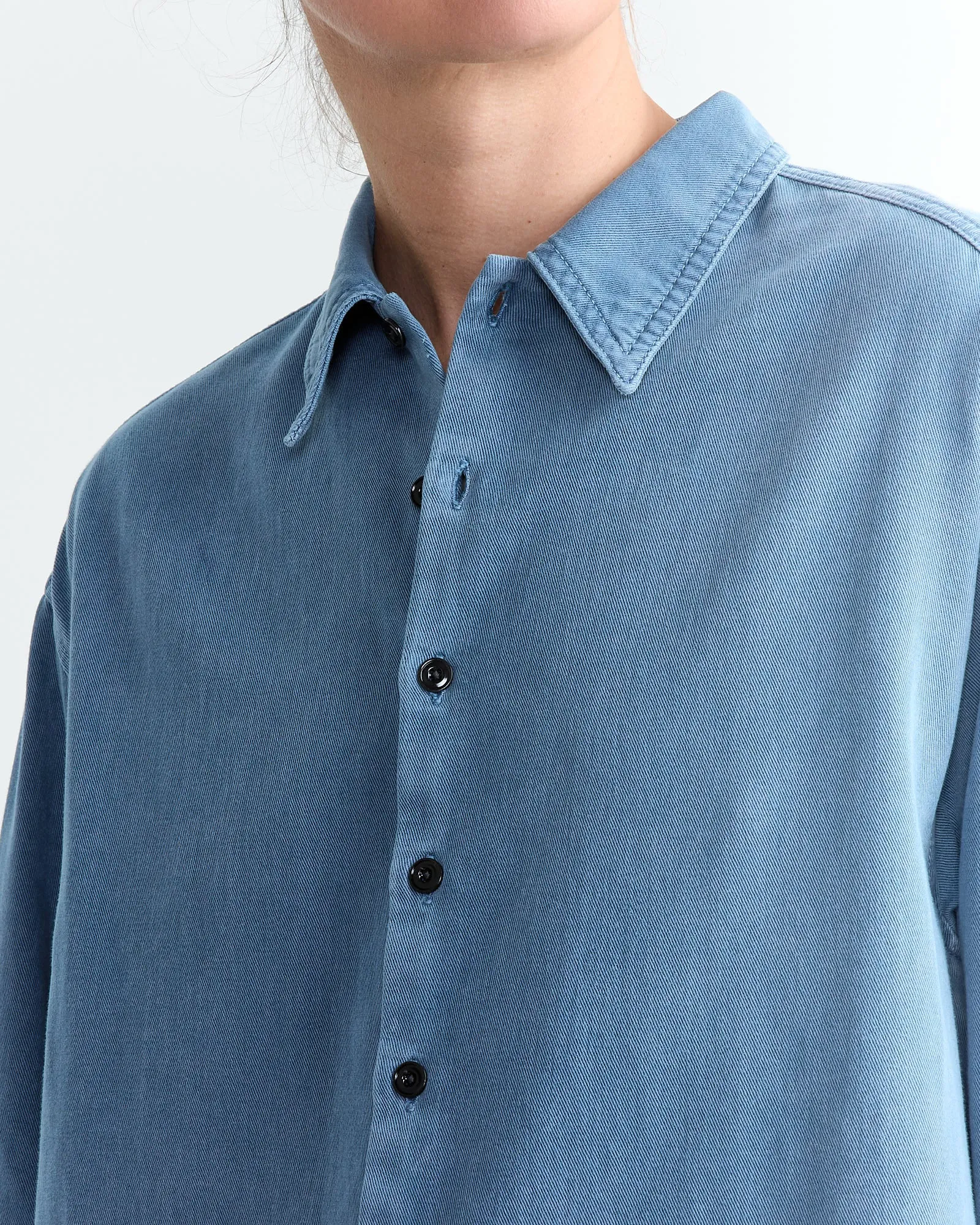 Twisted Denim Shirt in Snow Blue sold by Mohawk General Store product image thumbnail 4
