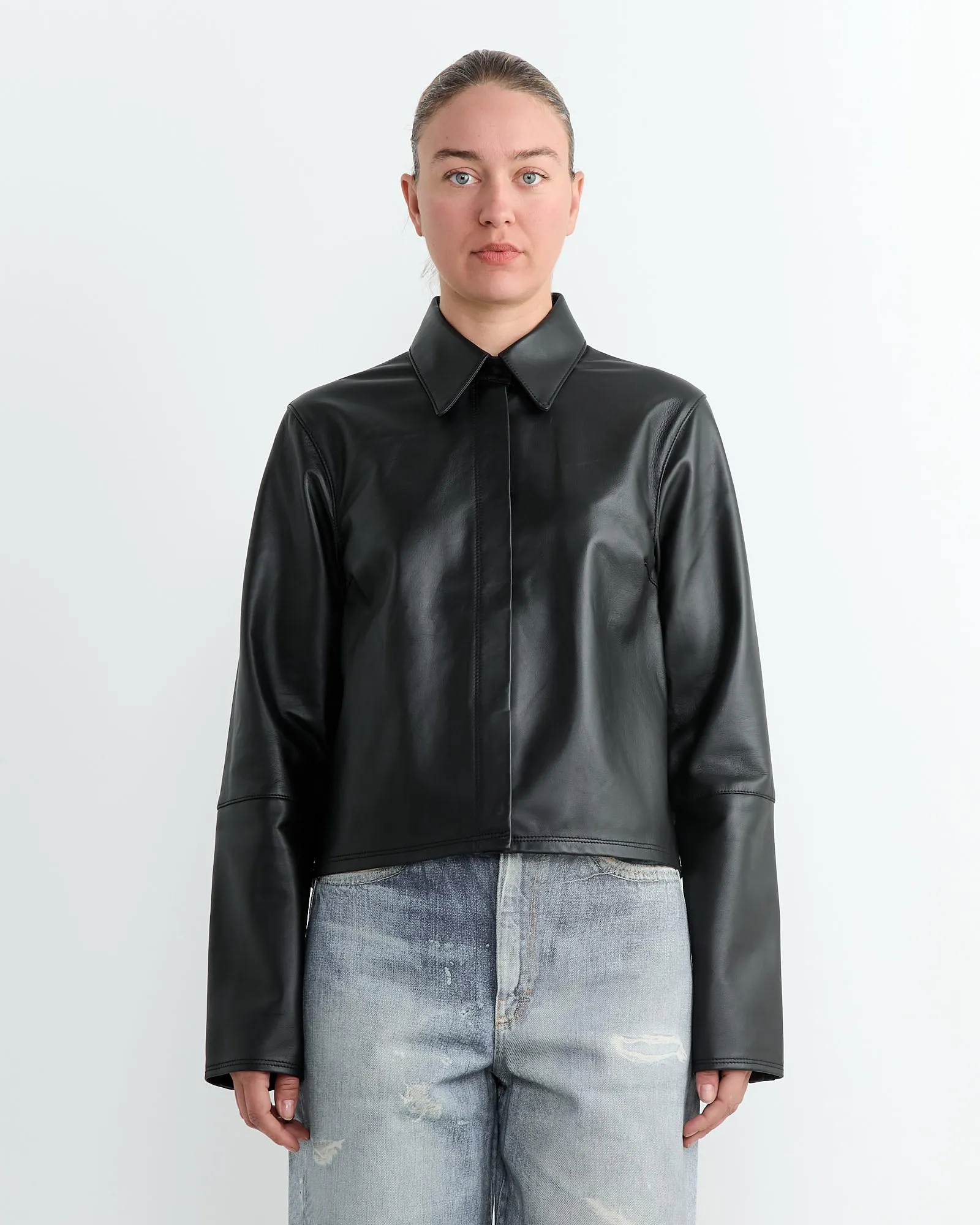Auto Leather Shirt in Black sold by Mohawk General Store