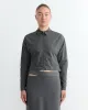Faye Cropped Checkered Jacket in Grey sold by Mohawk General Store