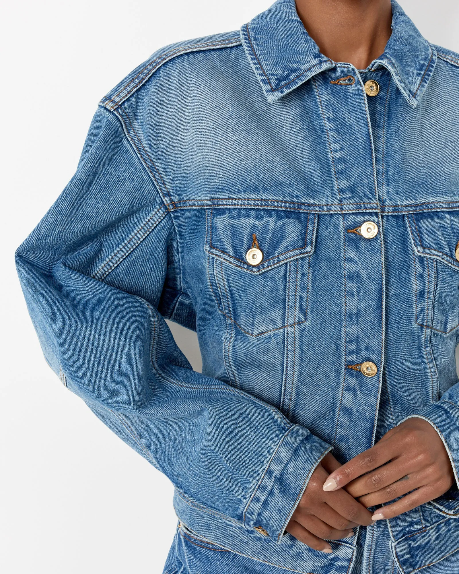 La Veste De-Nimes Jacket in Blue/Tabac sold by Mohawk General Store product image thumbnail 5