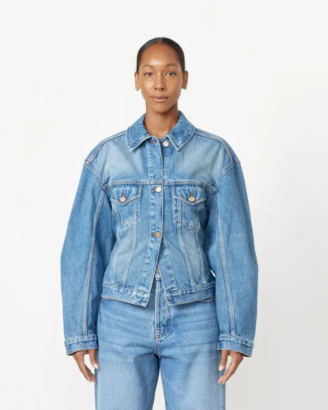 La Veste De-Nimes Jacket in Blue/Tabac sold by Mohawk General Store