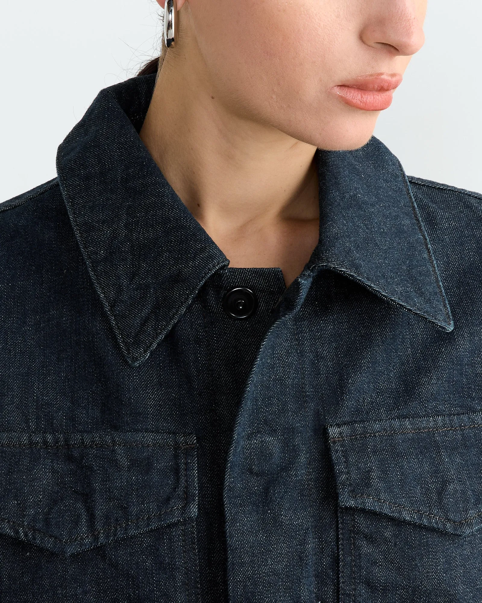 Two Pocket Cropped Jacket in Denim Indigo sold by Mohawk General Store product image thumbnail 4