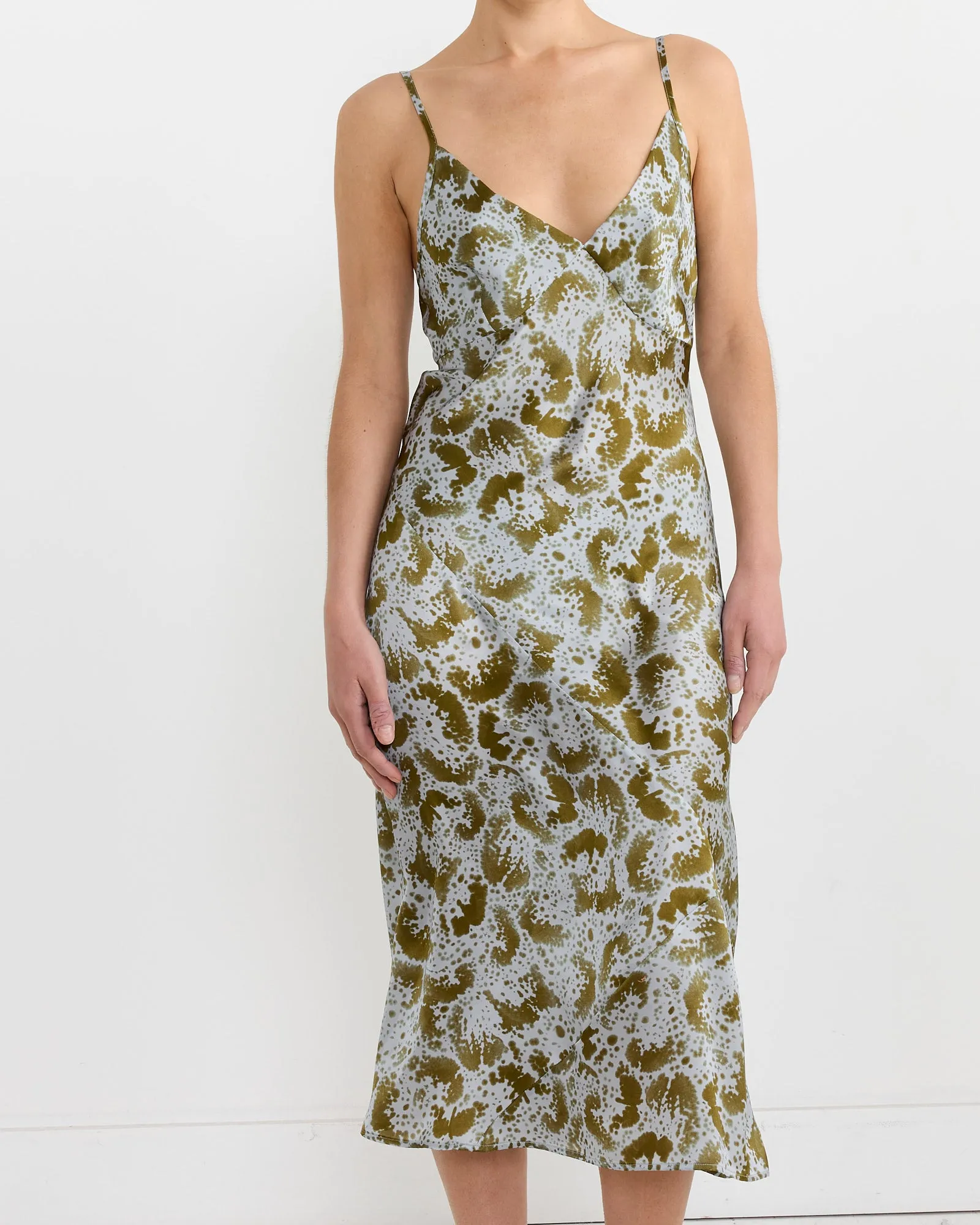 Silk Slip Dress in Khaki sold by Mohawk General Store product image thumbnail 3