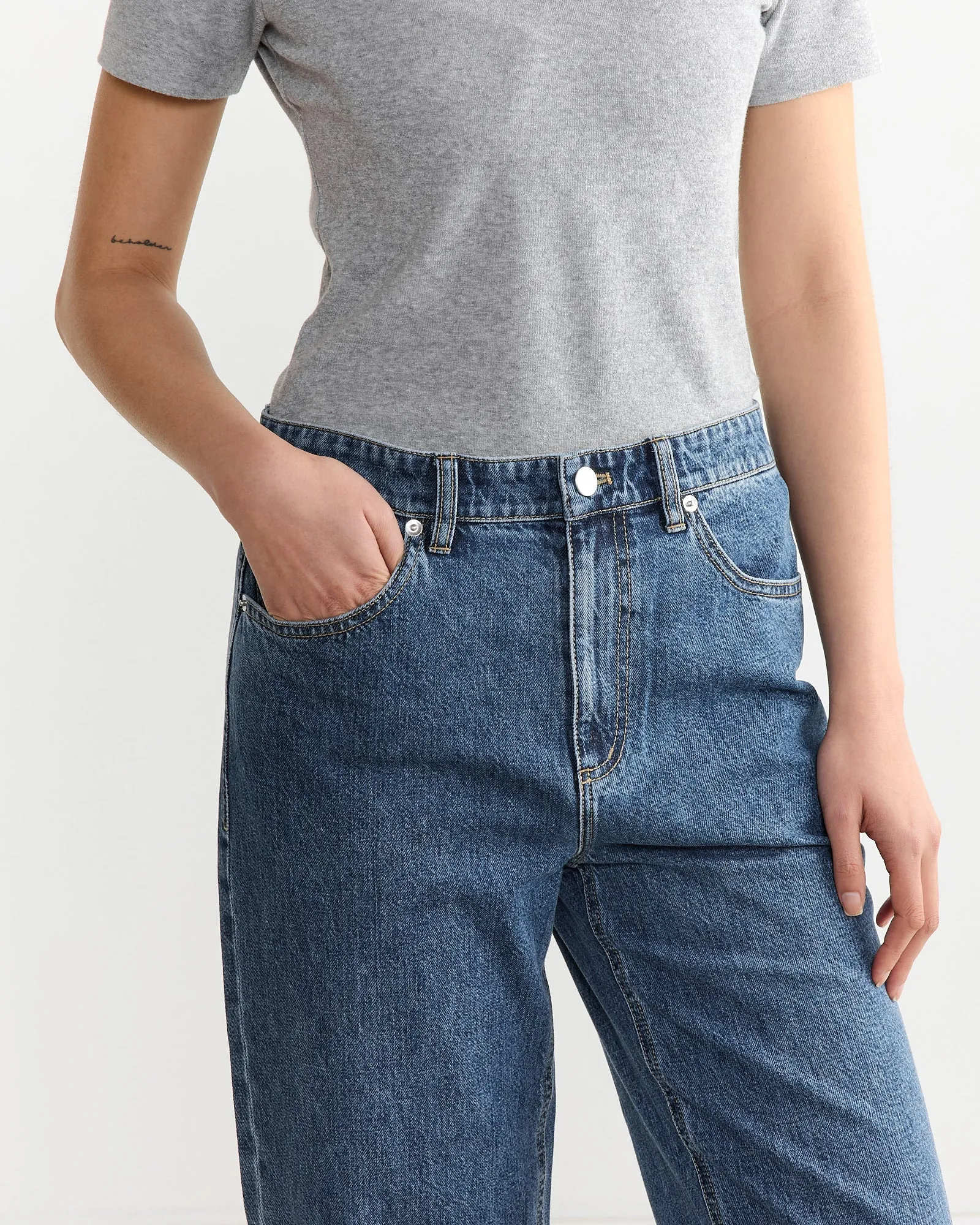 Spring Slouchy Cargo Jean in Classic Blue sold by Mohawk General Store product image thumbnail 3