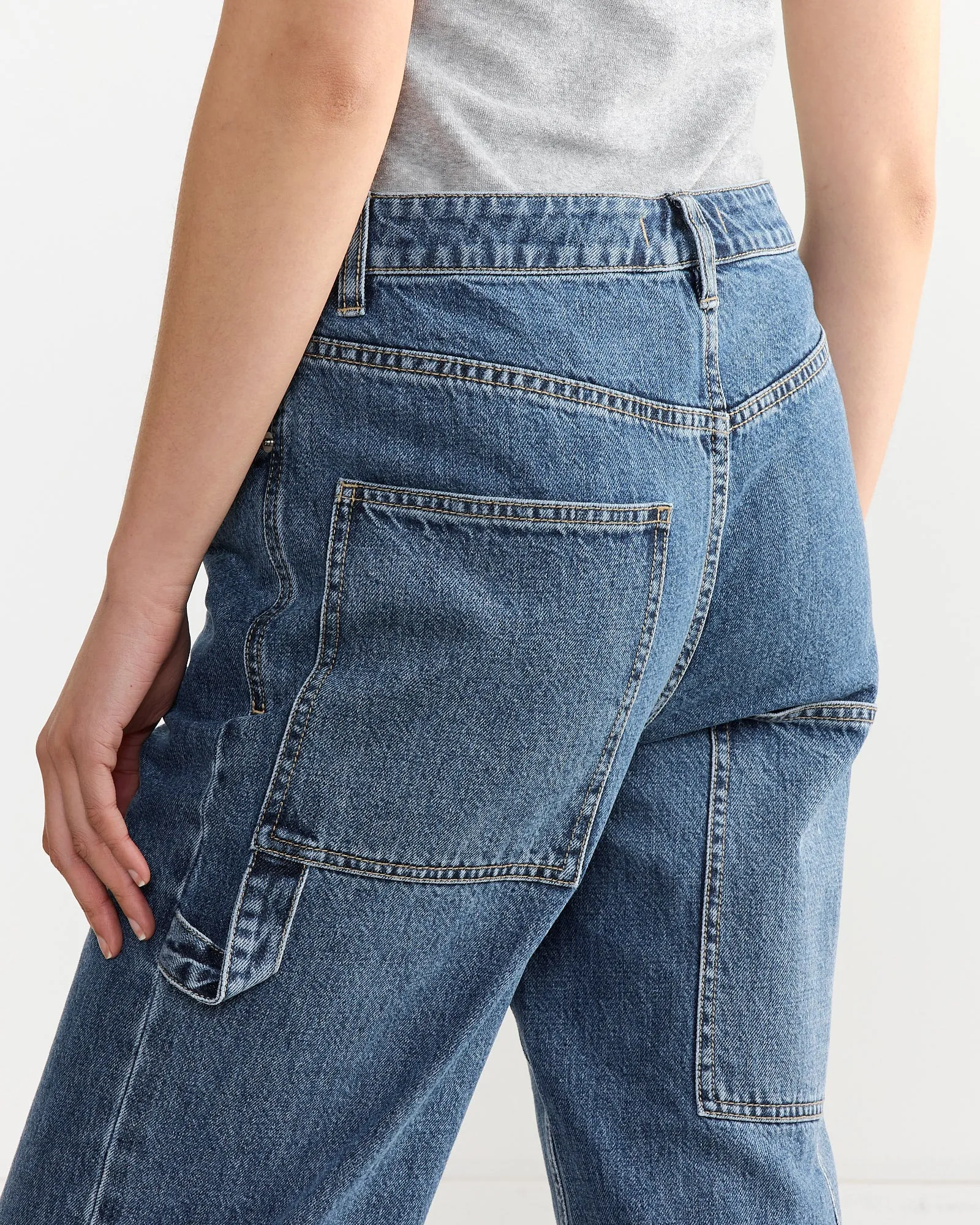 Spring Slouchy Cargo Jean in Classic Blue sold by Mohawk General Store product image thumbnail 4