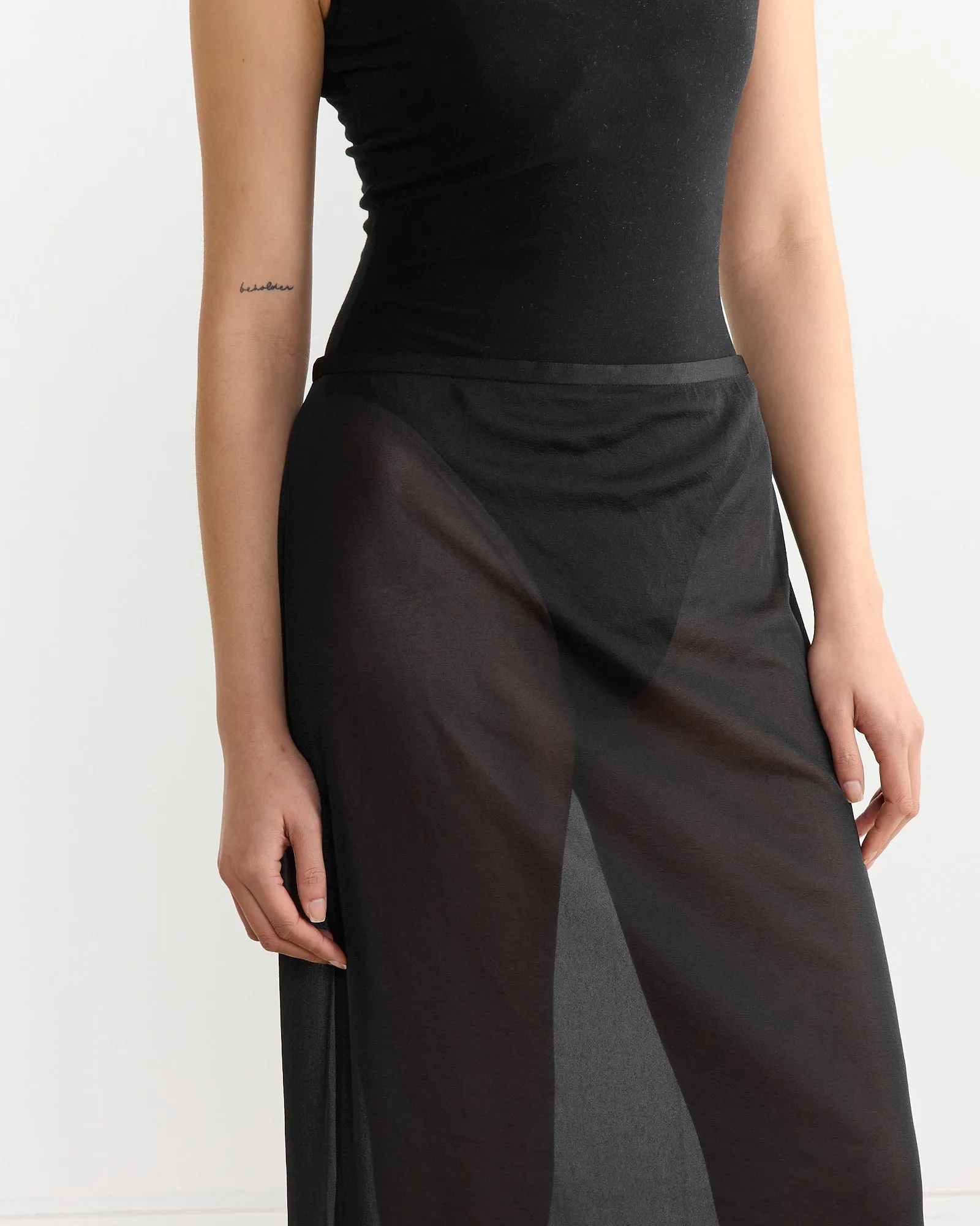 Sheer Maxi Pencil Skirt in Black sold by Mohawk General Store product image thumbnail 3