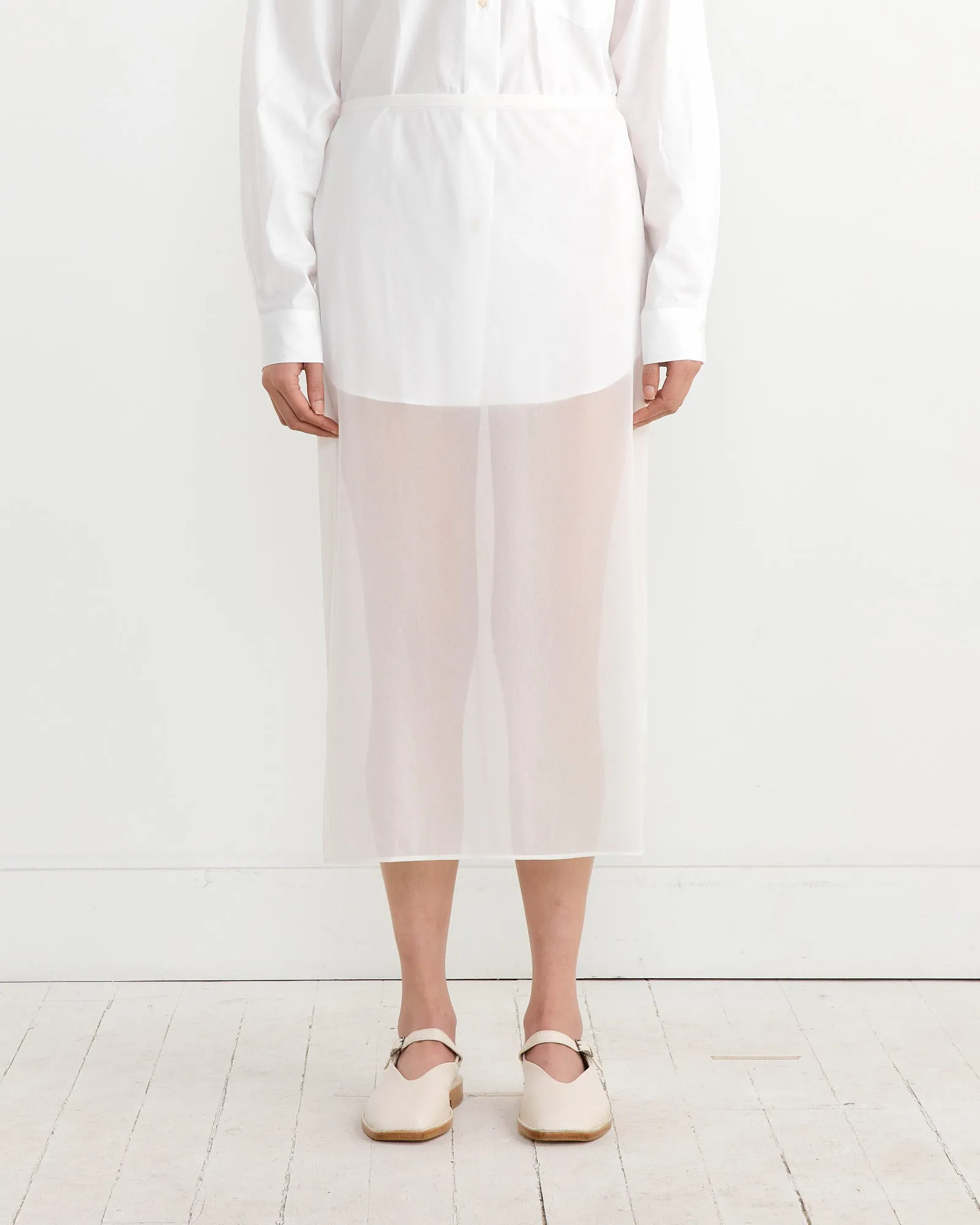 Sheer Maxi Pencil Skirt in White sold by Mohawk General Store