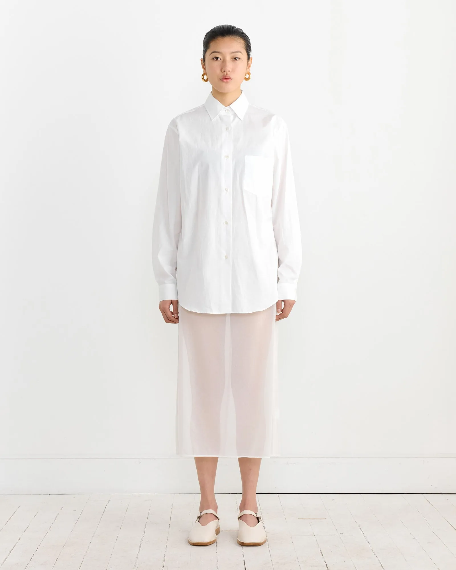 Sheer Maxi Pencil Skirt in White sold by Mohawk General Store product image thumbnail 2