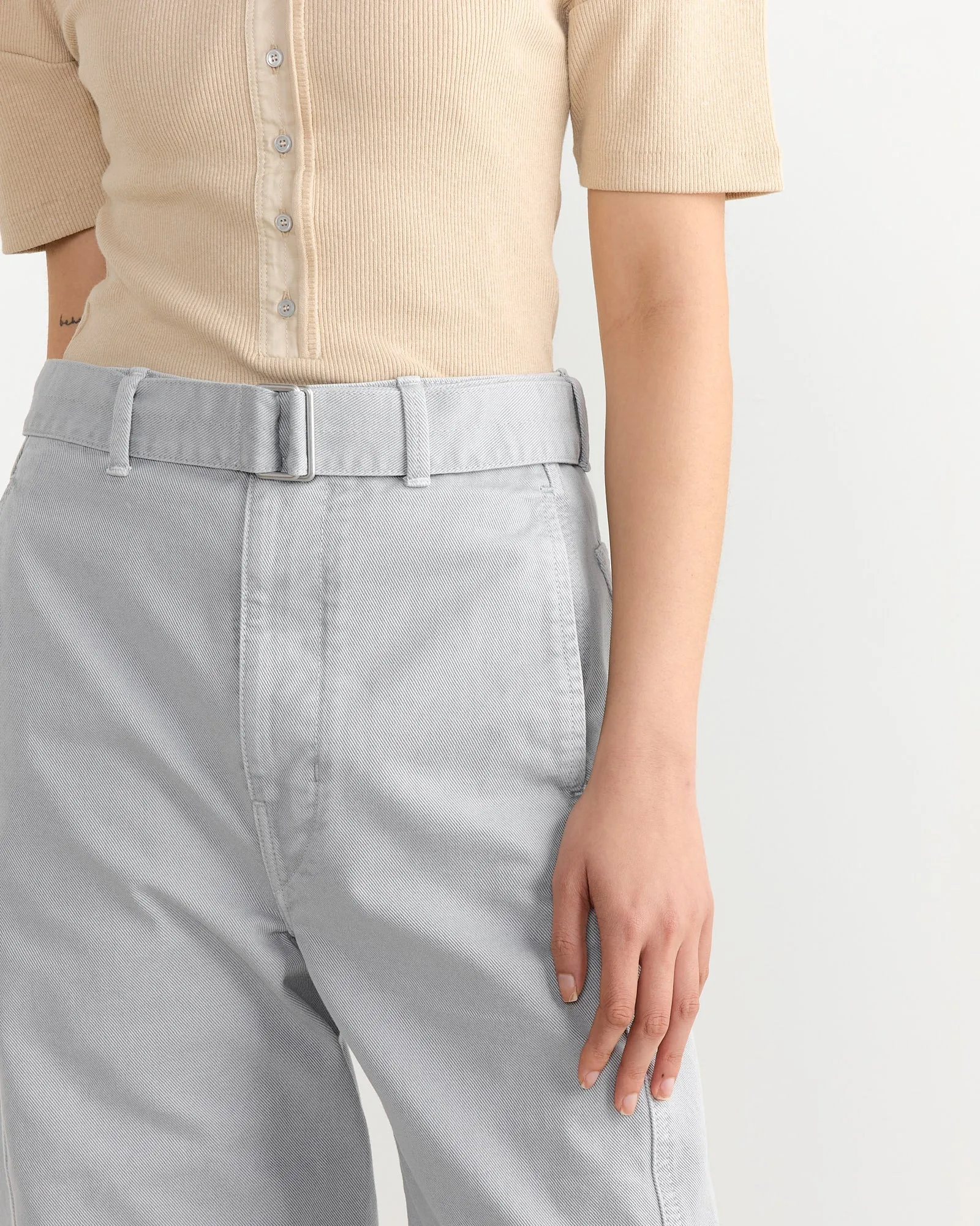 Twisted Belted Pant in Snowy Blue Grey sold by Mohawk General Store product image thumbnail 3