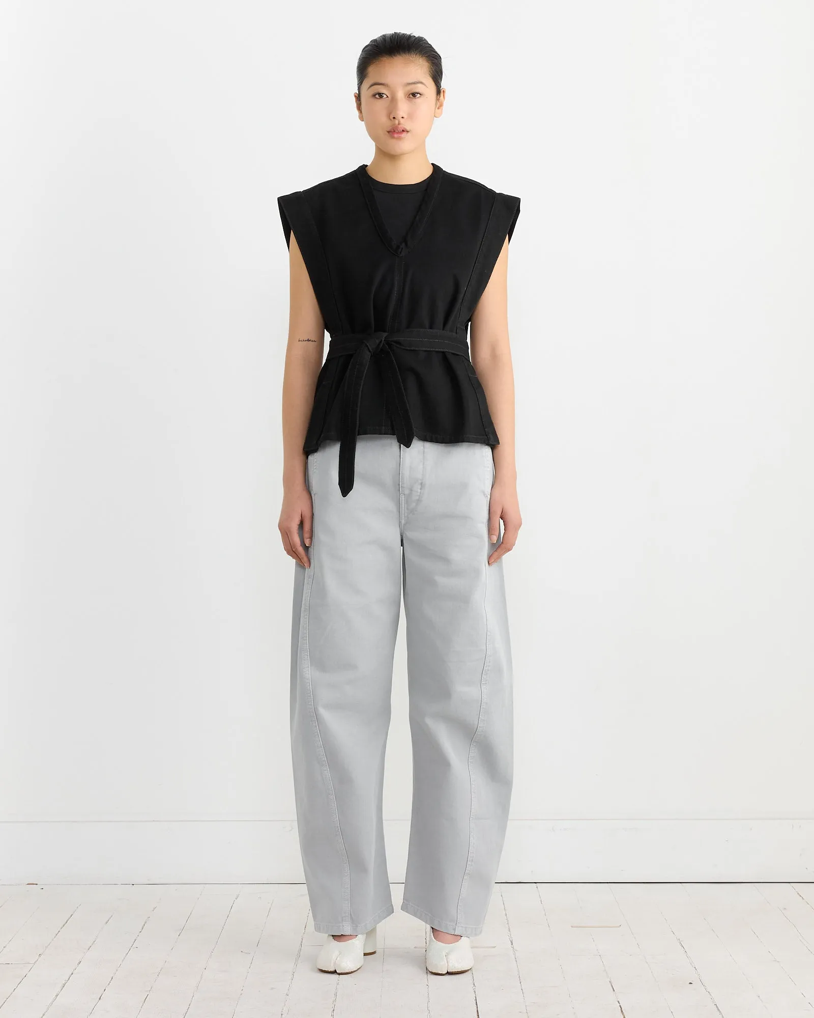 Twisted Belted Pant in Snowy Blue Grey sold by Mohawk General Store product image thumbnail 2
