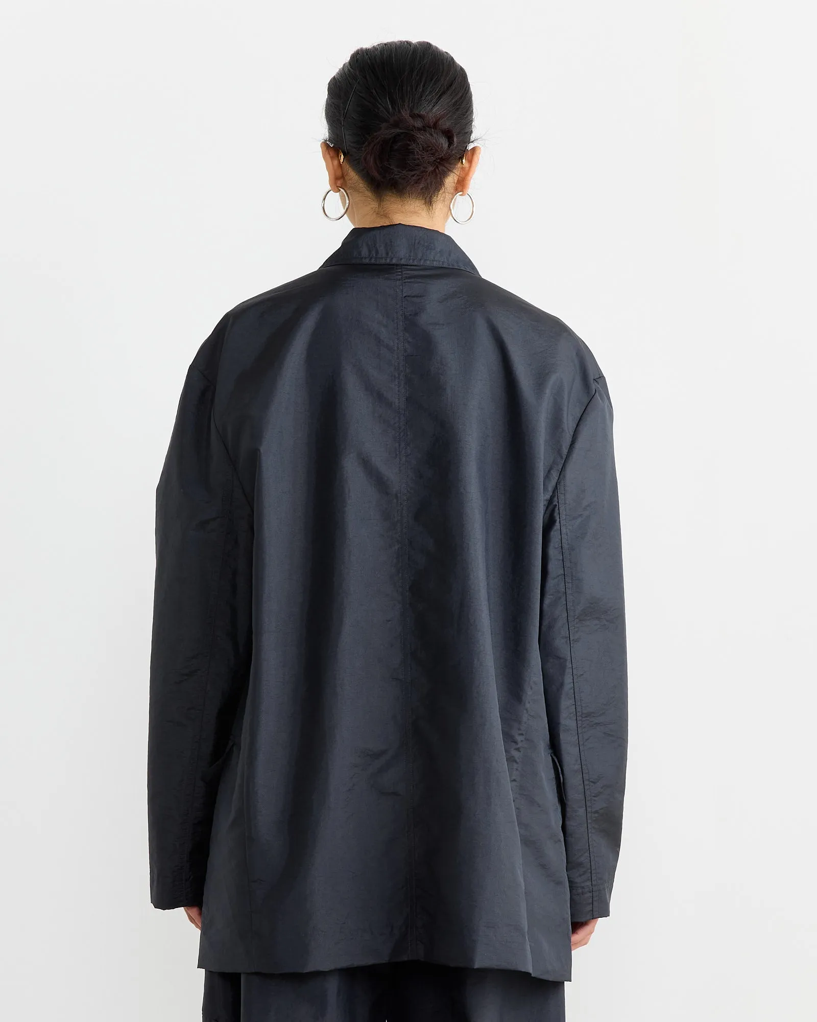 Crispy Nylon Liam Blazer in Navy sold by Mohawk General Store product image thumbnail 5