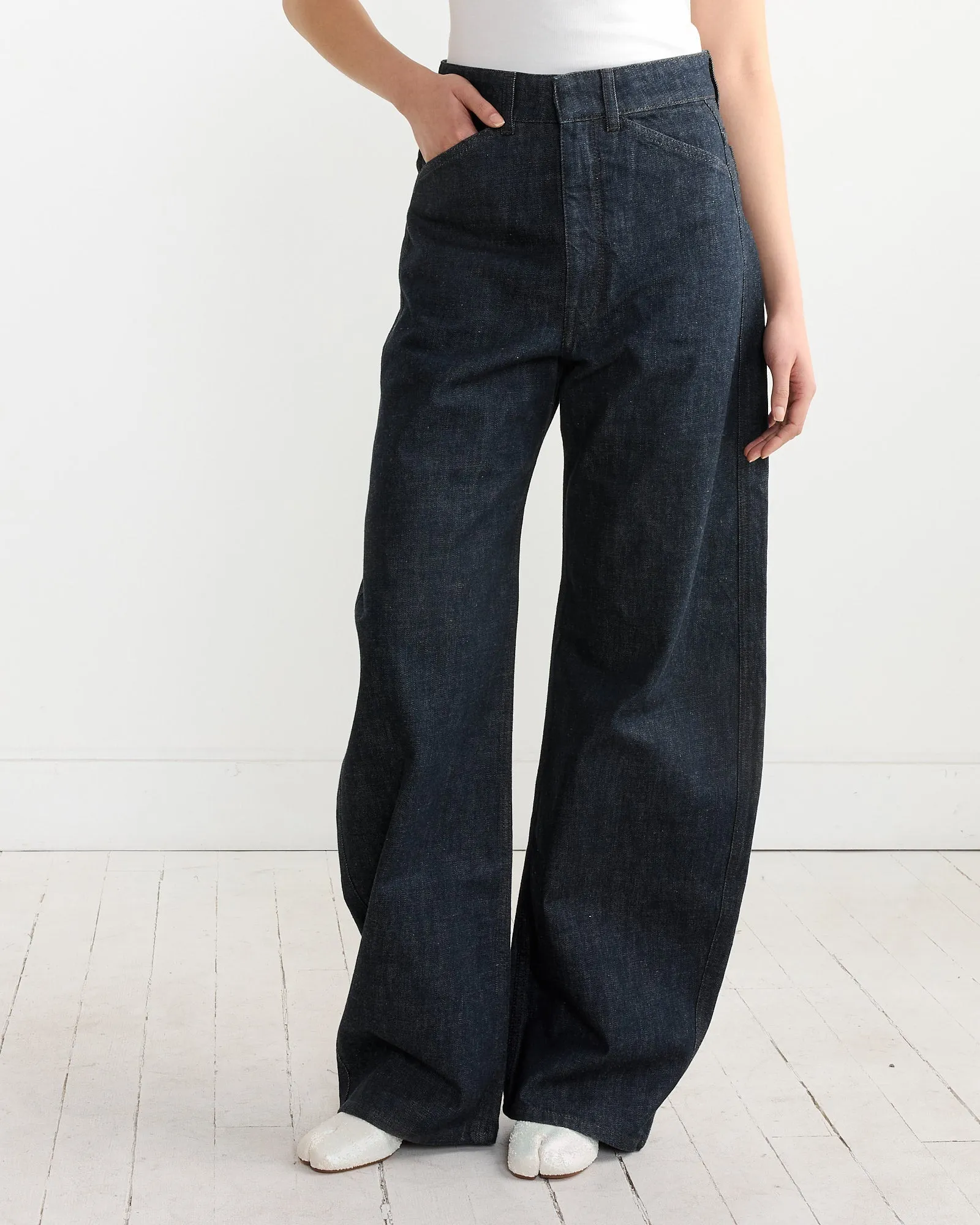 High Waisted Curved Pant in Denim Indigo sold by Mohawk General Store product image thumbnail 4