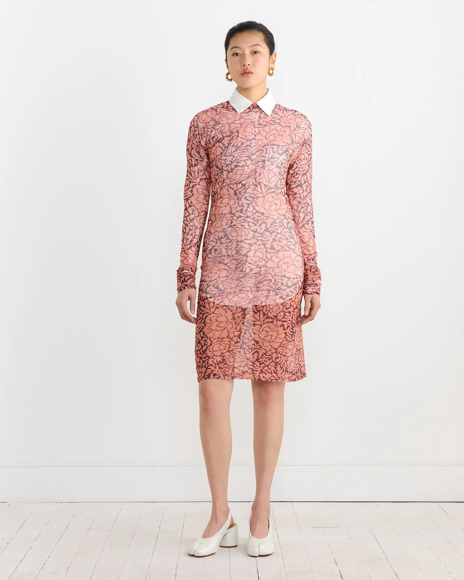 Printed Draped Top in Peach sold by Mohawk General Store