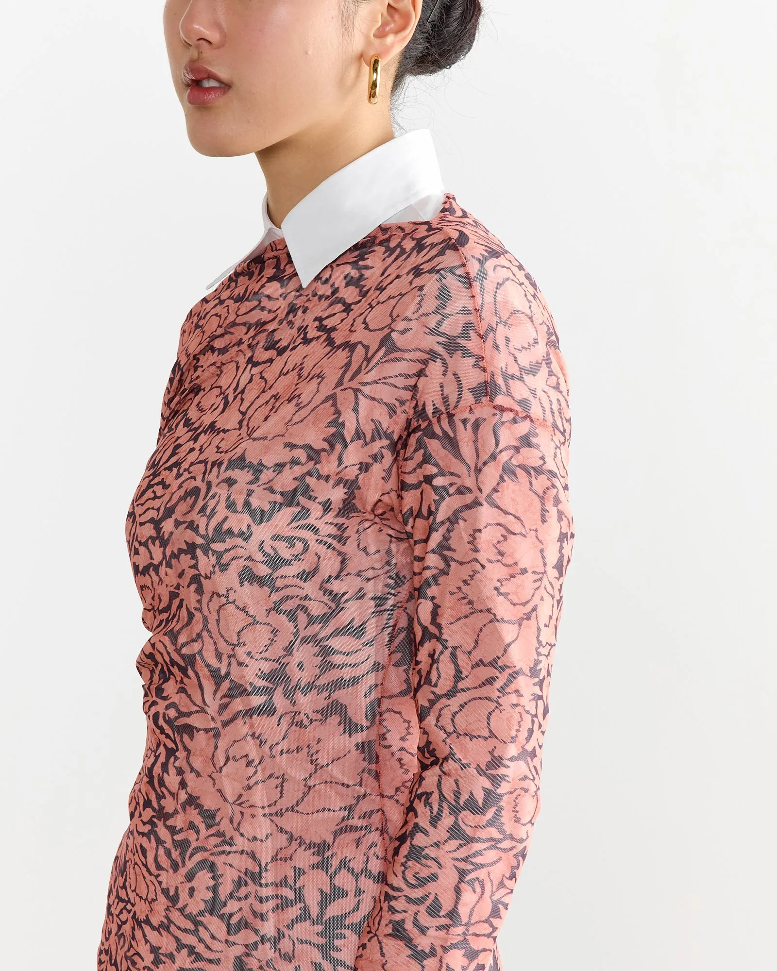 Printed Draped Top in Peach sold by Mohawk General Store product image thumbnail 2