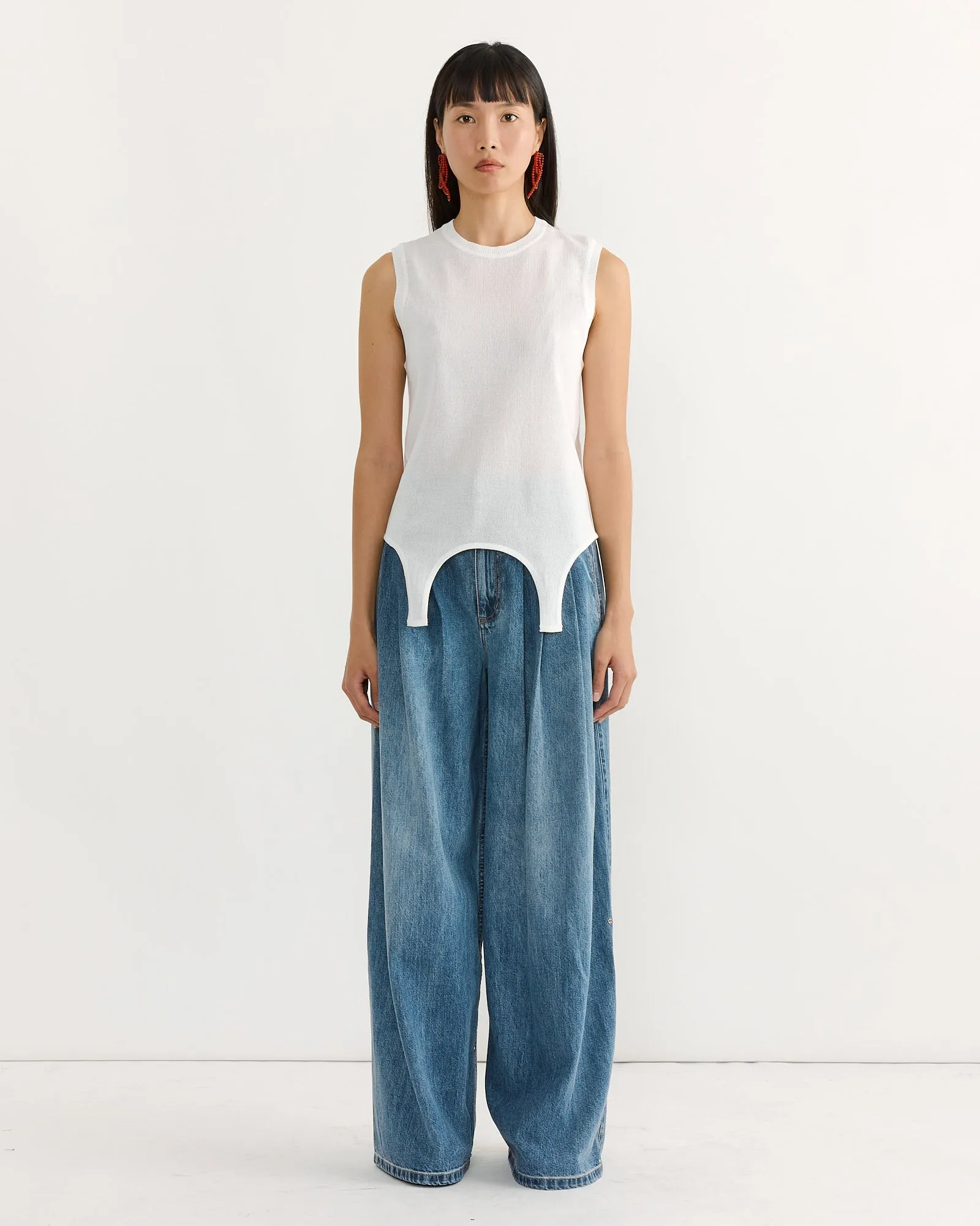 Crispy Sleeveless Sweater in Optic White sold by Mohawk General Store product image thumbnail 2