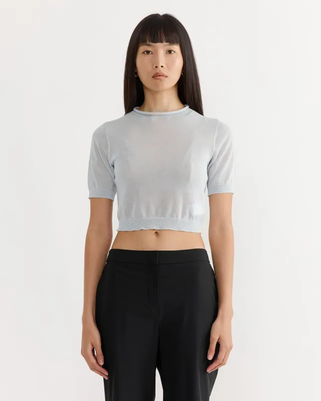 Sheer Cropped Knit in Blue sold by Mohawk General Store