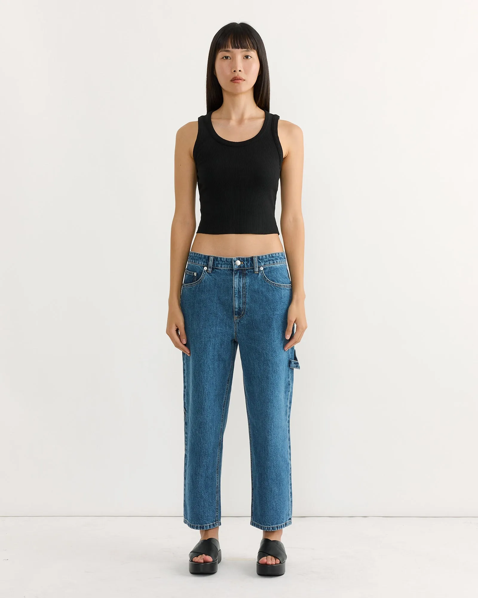 Shrunken Poppy Tank in Black sold by Mohawk General Store product image thumbnail 2