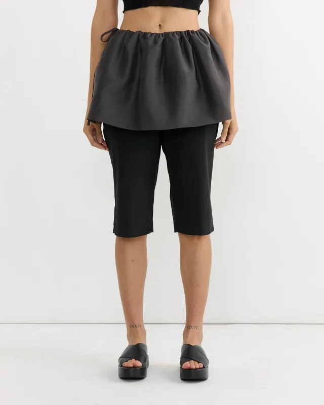 Shirring Organza Belt Skirt in Charcoal sold by Mohawk General Store