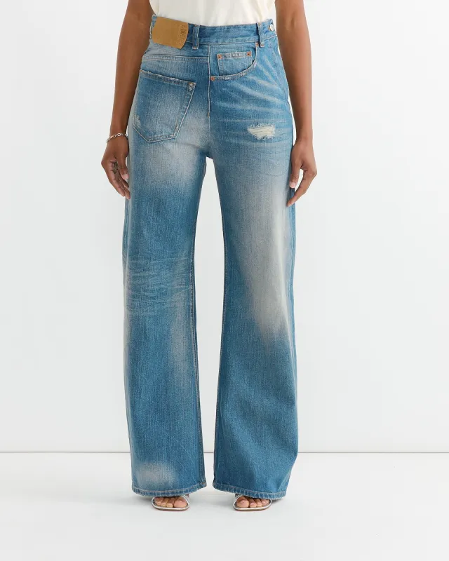 5 Pockets Pant in Blue sold by Mohawk General Store