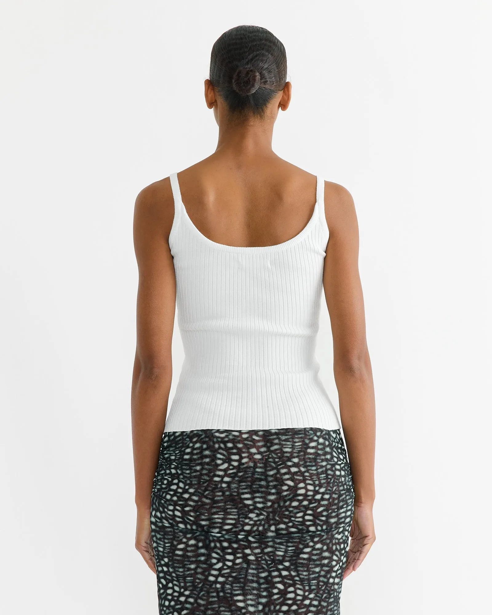 Ribbed Knit Tank in White sold by Mohawk General Store product image thumbnail 3