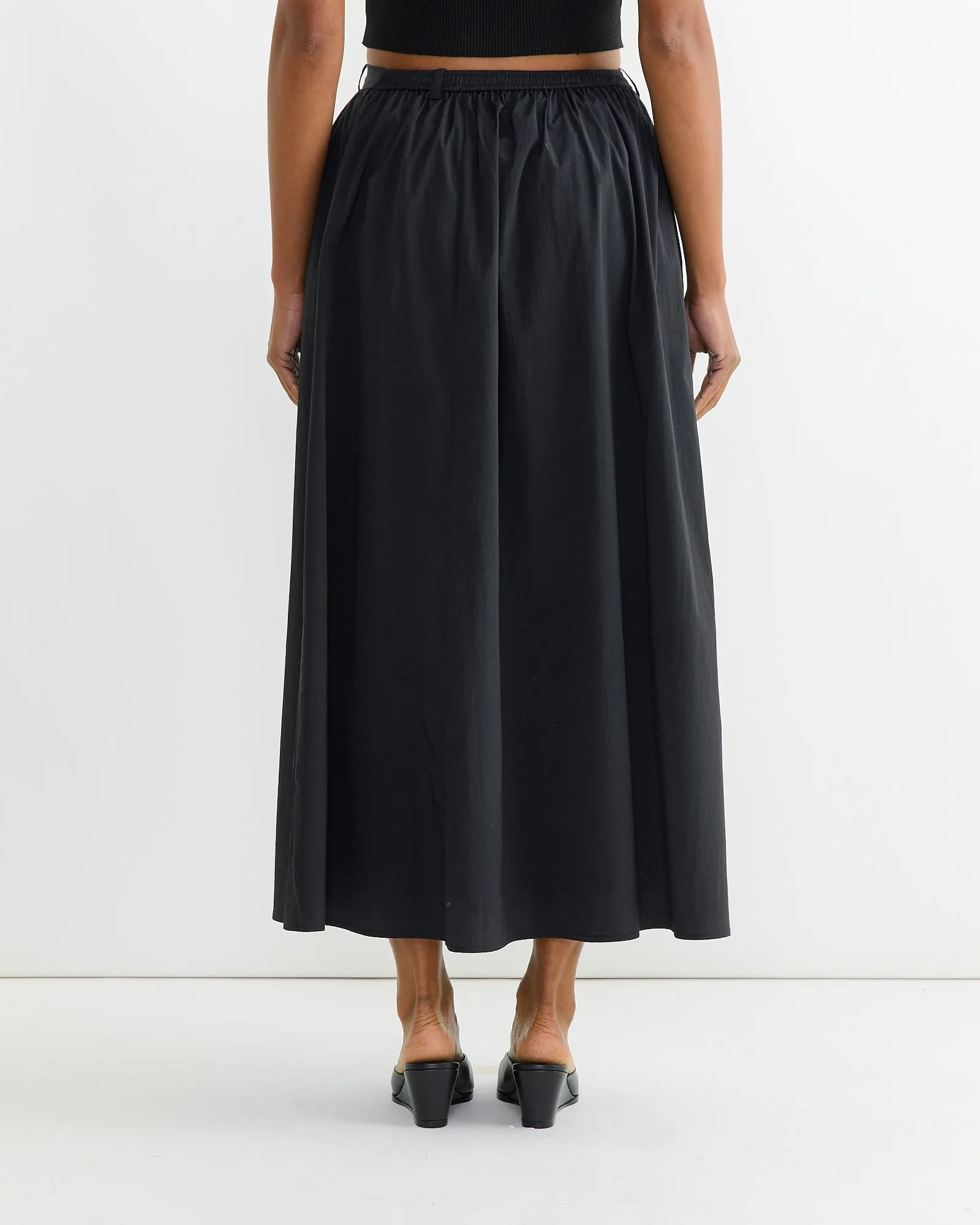 Gathered Maxi Skirt in Black sold by Mohawk General Store product image thumbnail 2