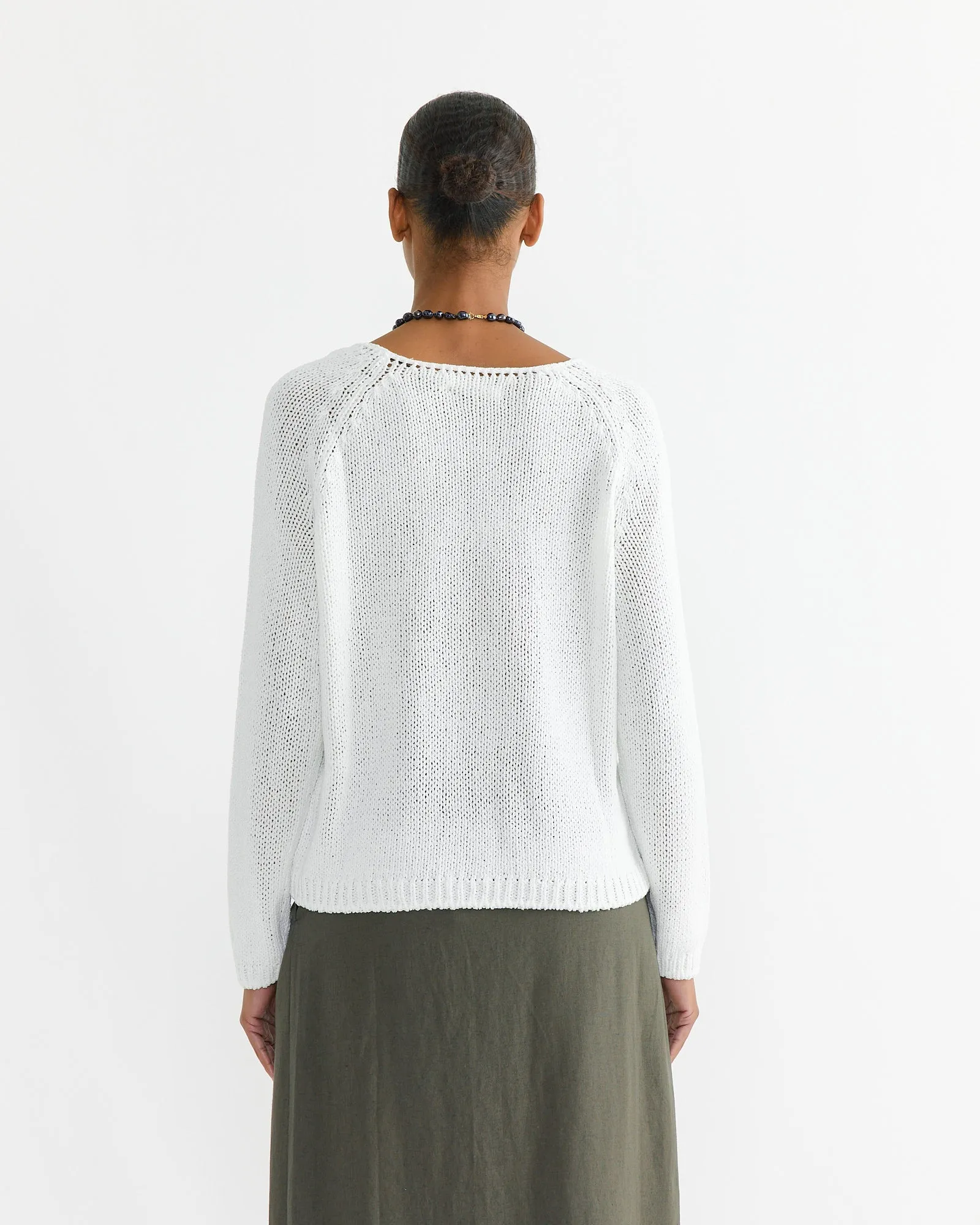 Boat Neck Sweater in White sold by Mohawk General Store product image thumbnail 3