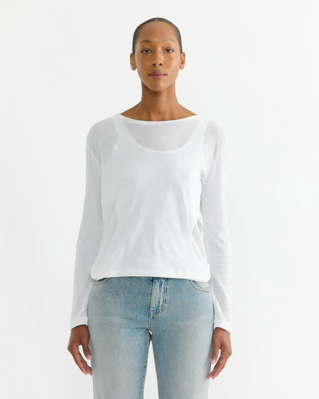 Rei Long Sleeve T-Shirt in White sold by Mohawk General Store