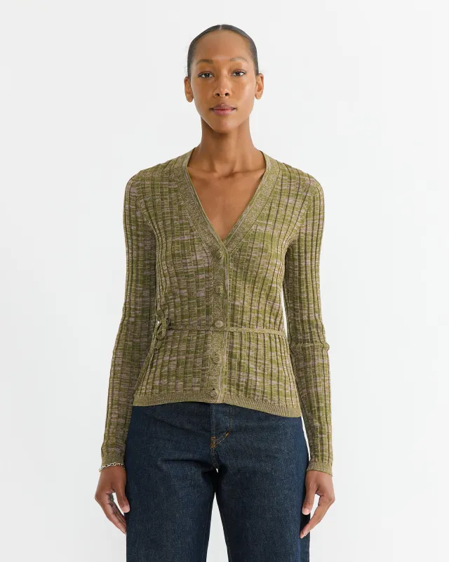 Ribbed Cardigan in Pink sold by Mohawk General Store