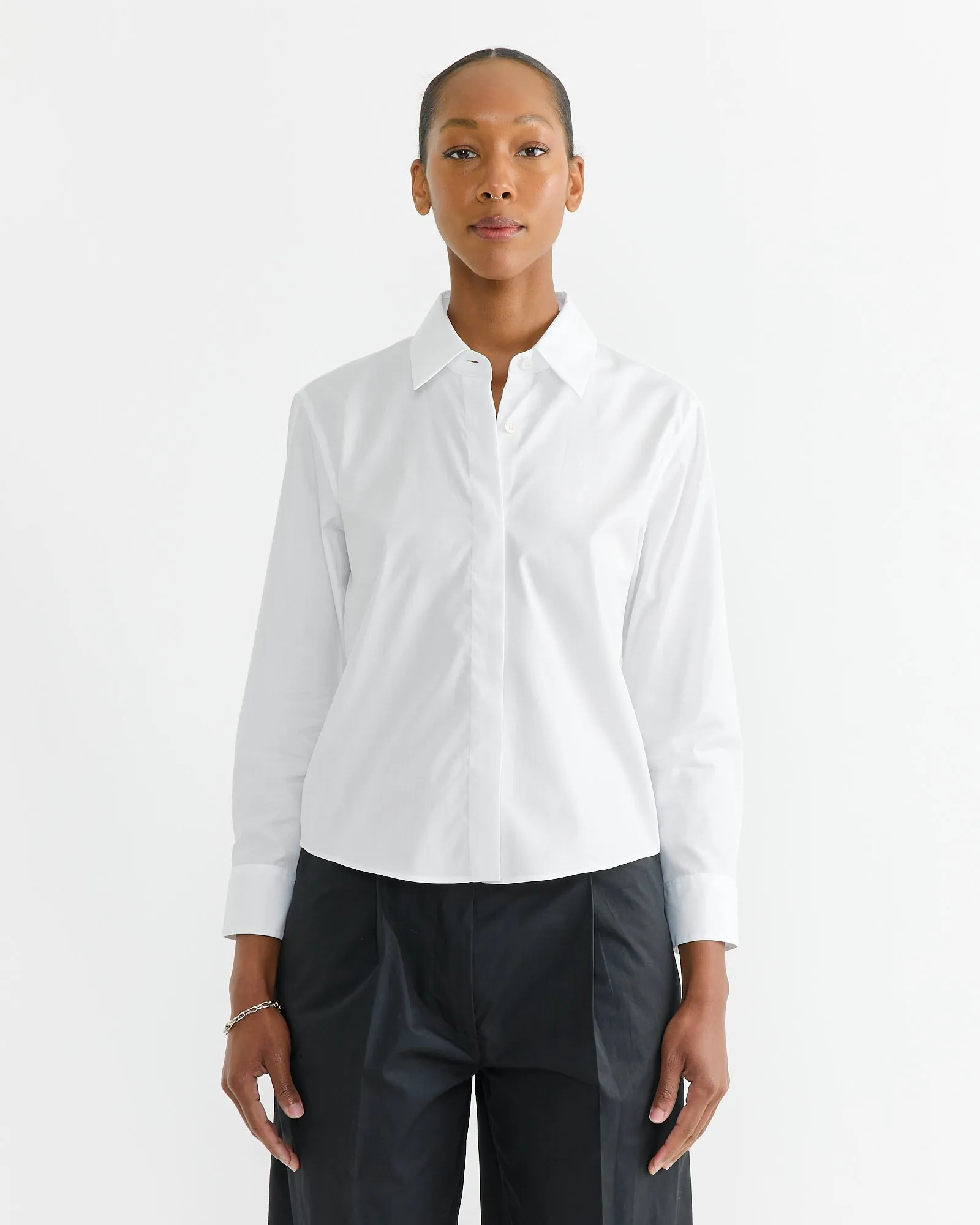Cropped Classic Shirt in White sold by Mohawk General Store