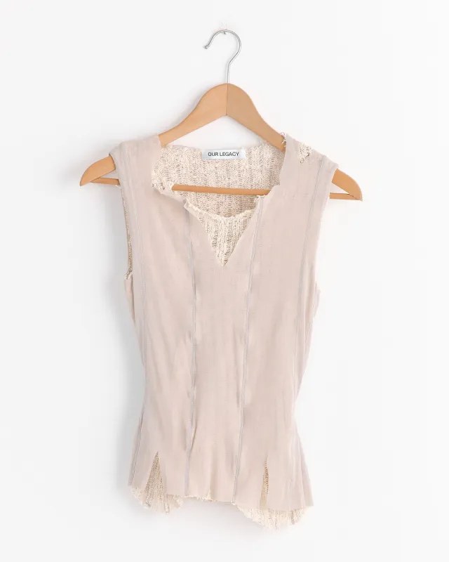 Ragged Vest in Taupe sold by Mohawk General Store