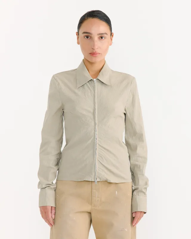 Slim Zip Shirt in Dry Grass sold by Mohawk General Store