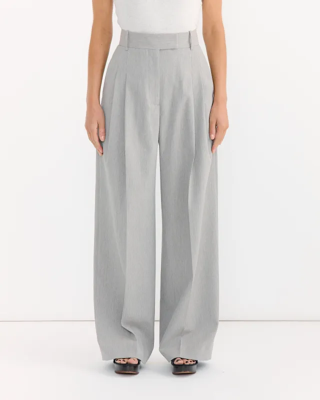 Cymbaria Pant in Grey Brown Melange made by By Malene Birger