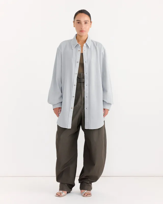 Relaxed Shirt in Snowy Blue Grey made by Lemaire