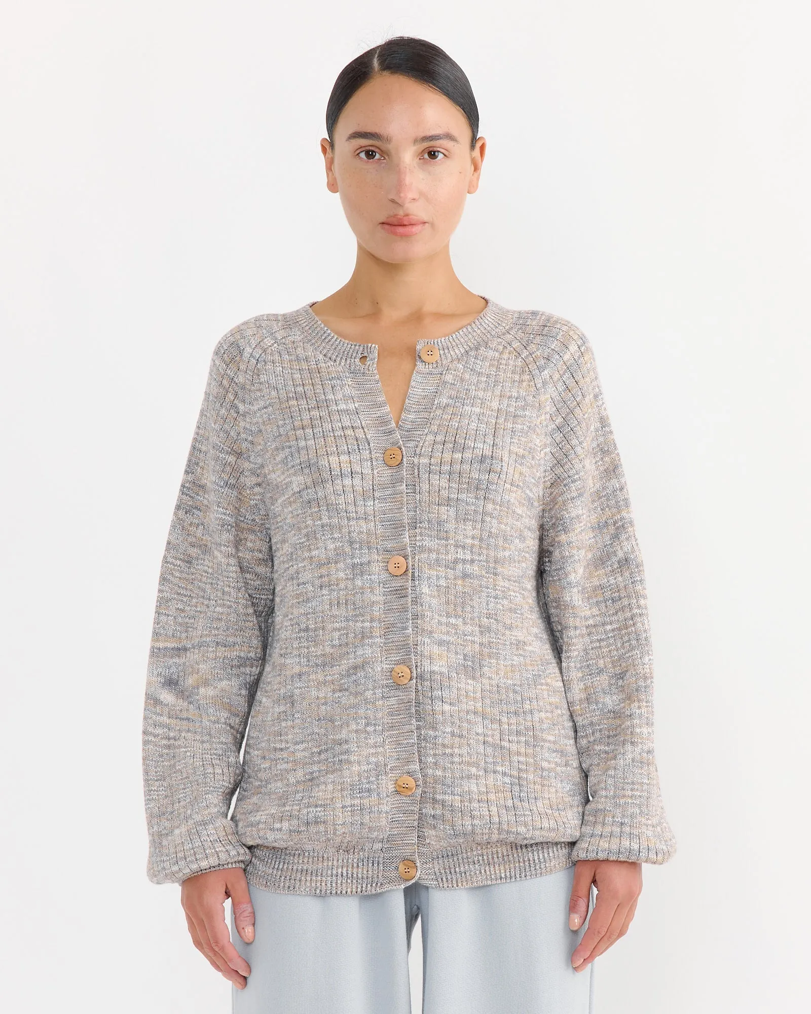 Soar Cardigan in Grey Melange sold by Mohawk General Store